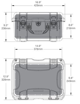 Nanuk 918 Graphite met Plukschuim