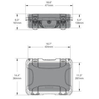 Nanuk 923 Graphite met Plukschuim