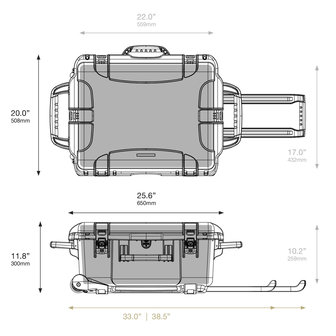 Nanuk 955 Zwart met Plukschuim