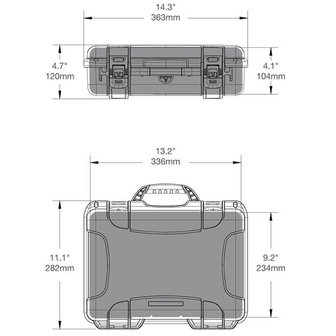 Nanuk 910 Zwart 2UP Glock Pistool