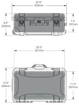 Nanuk 935 Oranje DSLR met Lid Organizer