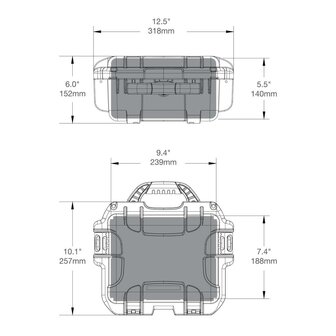 Nanuk 905 Zilver met Plukschuim