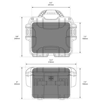 Nanuk 908 Graphite Leeg