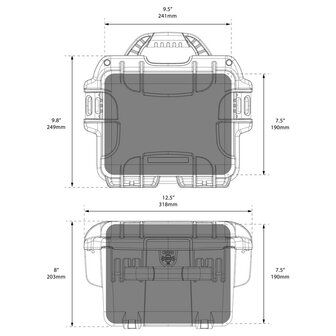 Nanuk 908 Graphite met Plukschuim