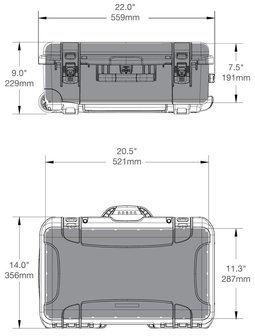 Nanuk 935 Blauw DSLR met Lid Organizer