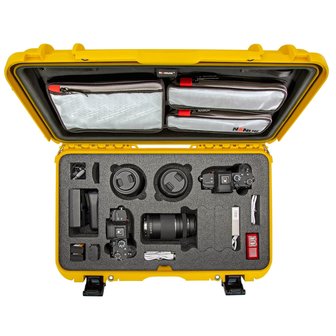 Nanuk 935 Geel DSLR met Lid Organizer