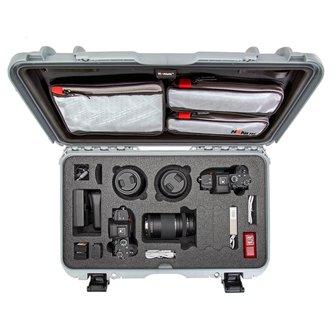 Nanuk 935 Zilver DSLR met Lid Organizer