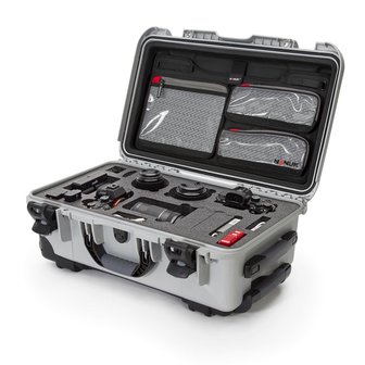 Nanuk 935 Zilver DSLR met Lid Organizer