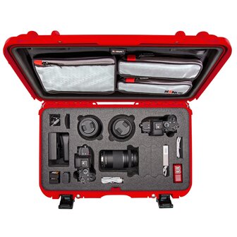 Nanuk 935 Rood DSLR met Lid Organizer