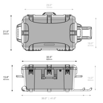 Nanuk 965 Zwart met Plukschuim