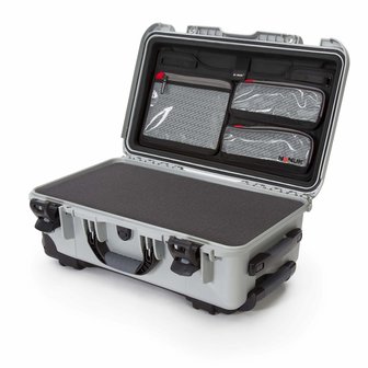 Nanuk 935 Zilver met Plukschuim en Lid organizer