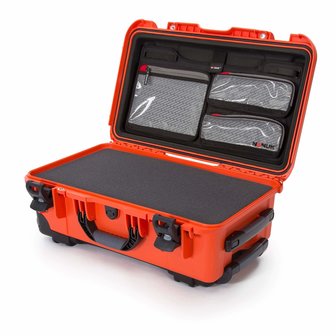 Nanuk 935 Oranje met Plukschuim en Lid Organizer