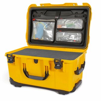 Nanuk 938 Geel 6 Up Pistool koffer met Lid Organizer 