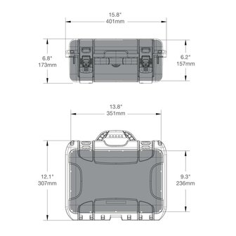 Nanuk 915 Graphite Drones Koffer Waterdicht IP67 voor DJI Mini 5 Pro Fly More