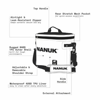 Nanuk Soft Cooler 12 Koeltas Wit 13.6 L