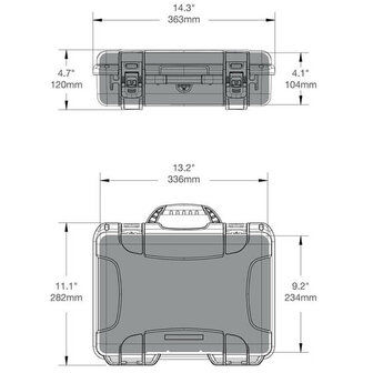 Nanuk 910 2UP Klassiek Pistool Wapenkoffer Lichtbruin 363 x 282 x 120 mm