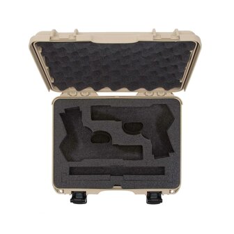 Nanuk 910 2UP Klassiek Pistool Wapenkoffer Lichtbruin 363 x 282 x 120 mm