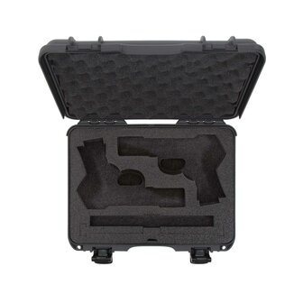 Nanuk 910 2UP Classic Pistool Wapenkoffer Graphite Lichtgewicht NK-7 Hars 363x282x120 mm