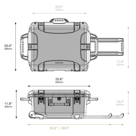 Nanuk 955 Zwart Leeg