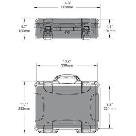 Nanuk 910 Zwart 2UP Classic Pistool