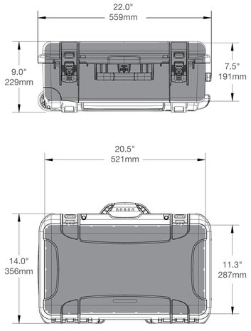 Nanuk 935 Zwart 6UP Pistool