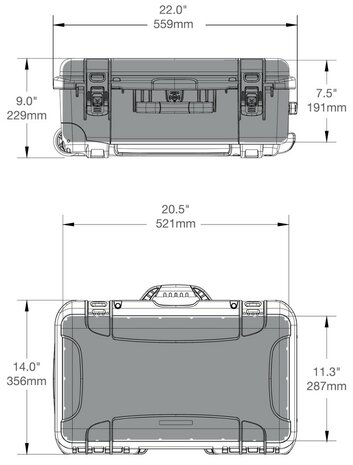 Nanuk 935 Oranje DSLR met Lid Organizer