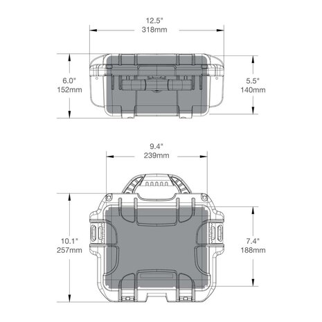 Nanuk 905 Graphite met Vakverdelers