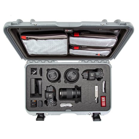 Nanuk 935 Zilver DSLR met Lid Organizer