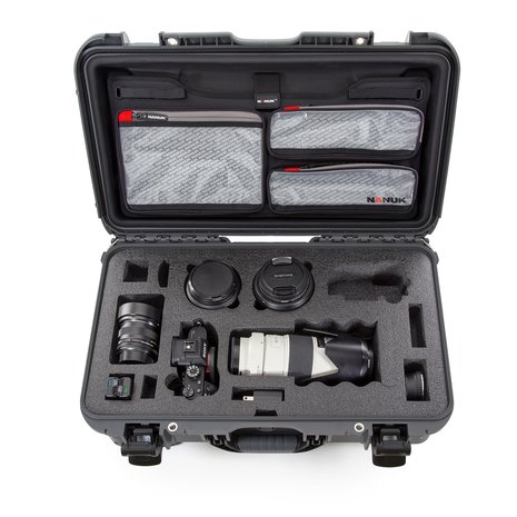 Nanuk 935 Graphite voor Sony A7R, A7S en A9 met Lid Organizer