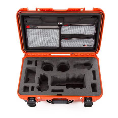 Nanuk 935 Oranje voor Sony A7R, A7S en A9 met Lid Organizer