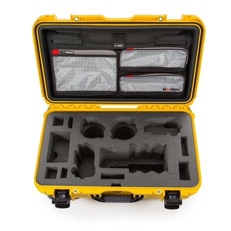 Nanuk 935 Geel voor Sony A7R, A7S en A9 met Lid Organizer