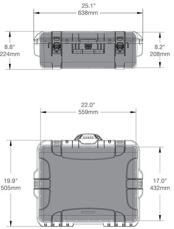 Nanuk 945 Zilver met Plukschuim