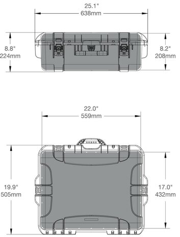 Nanuk 945 Zwart met Vakverdelers