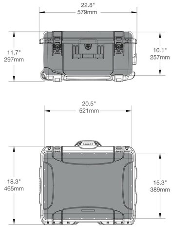 Nanuk 950 Geel met Plukschuim