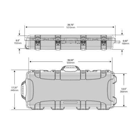 Nanuk 985 Zwart Leeg