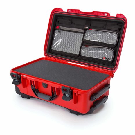 Nanuk 935 Rood met Plukschuim en Lid Organizer