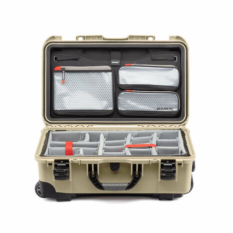 Nanuk 935 Pro Photo Kit Koffer Desert Tan 28.5 liter Lichtgewicht NK-7 Hars Waterdicht IP67