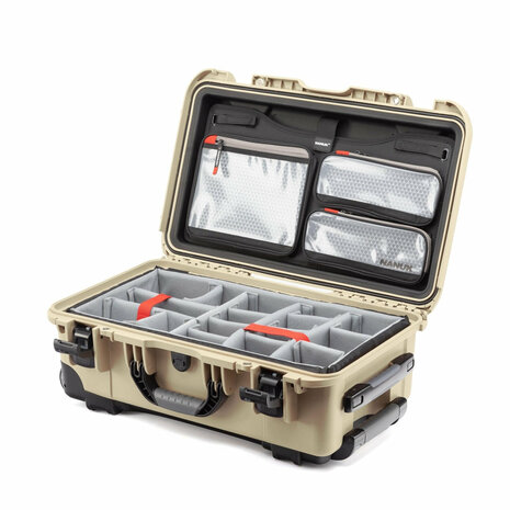 Nanuk 935 Pro Photo Kit Koffer Desert Tan 28.5 liter Lichtgewicht NK-7 Hars Waterdicht IP67