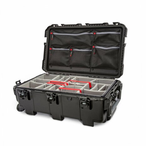 Nanuk 962 Beschermkoffer Zwart met Vakverdelers en Mesh Organizer
