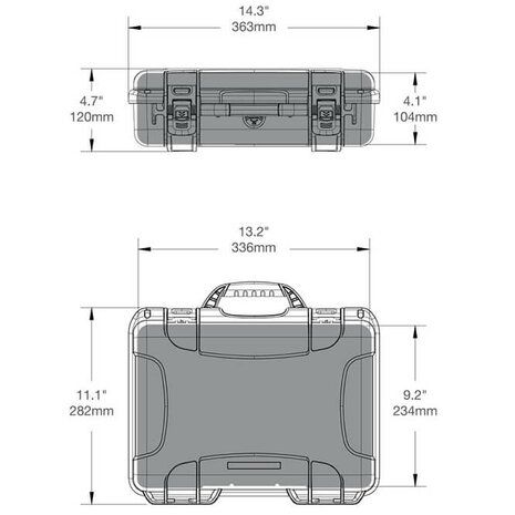 Nanuk 910 2UP Klassiek Pistool Wapenkoffer Lichtbruin 363 x 282 x 120 mm
