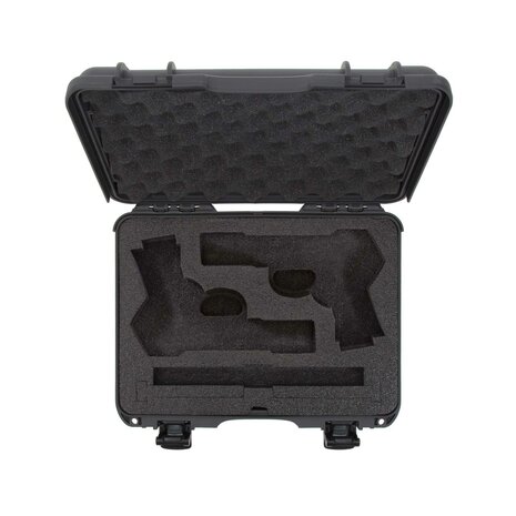 Nanuk 910 2UP Classic Pistool Wapenkoffer Graphite Lichtgewicht NK-7 Hars 363x282x120 mm