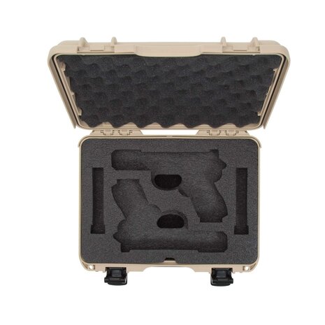 Nanuk 910 2UP Glock Pistool Koffer Lichtbruin Waterbestendig IP67 363x282x120 mm