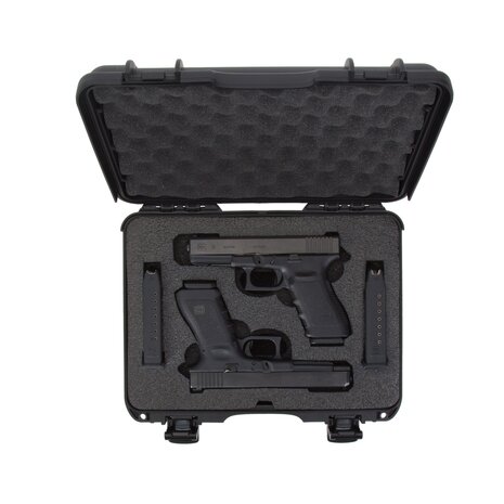 Nanuk 910 2UP Glock Pistool Koffer Graphite Waterbestendig IP67 363 x 282 x 120 mm